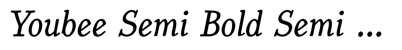 Youbee Semi Bold Semi Condensed Italic